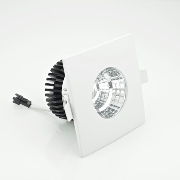 LED Spot Downlight 6W fyrkantig fast vattentät IP65 Vit