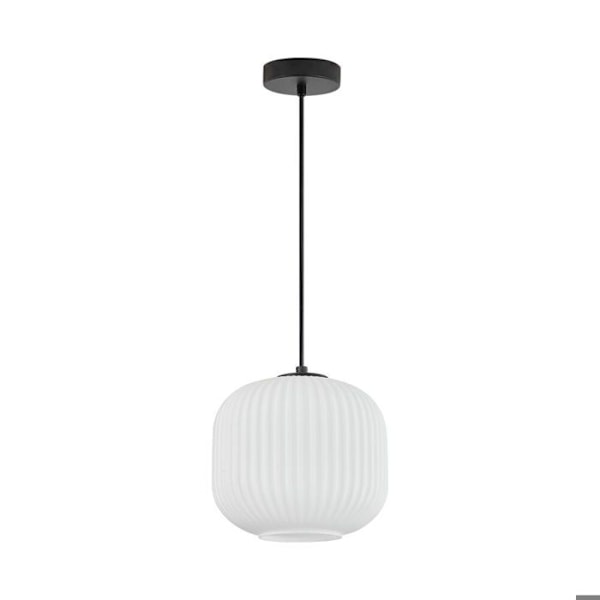 Dekorativ upphängning 1xE27 23W IP20 – Opal/Svart Opal+Svart
