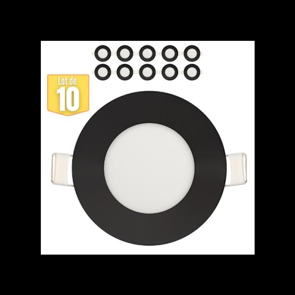 10 kpl LED-paneelit HOROZ ELECTRIC - 4200K - 3W Svart