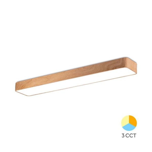 Dekorativ LED-skjerm 45W 3i1 4650lm i treutførelse Trä