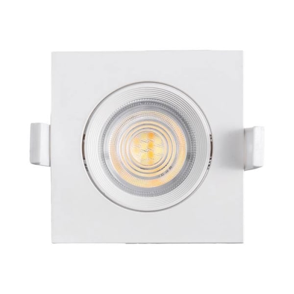 Spot LED inbyggd 3 i 1 kvadrat vit 7W IP20 dimbar Vit