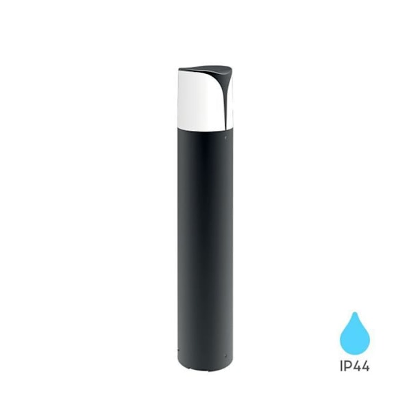 Utomhuspollare E27 23W IP44 i Grå Aluminium Grå