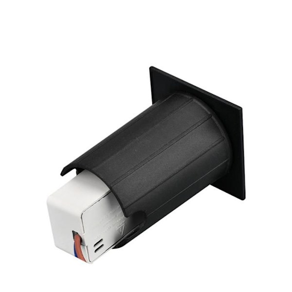 Mini spot LED væglys BRAYTRON Vector D, kvadratisk, sort, 2W, 3000K, IP65 Svart