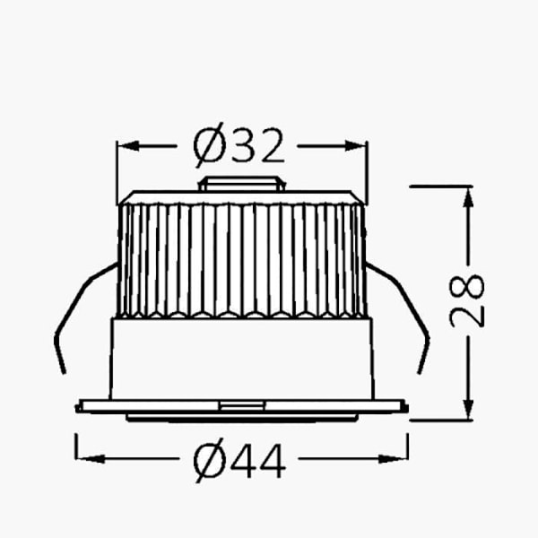 Mini pyöreä LED-kohdevalo 3 väriä 3W 3000K IP54 Vit