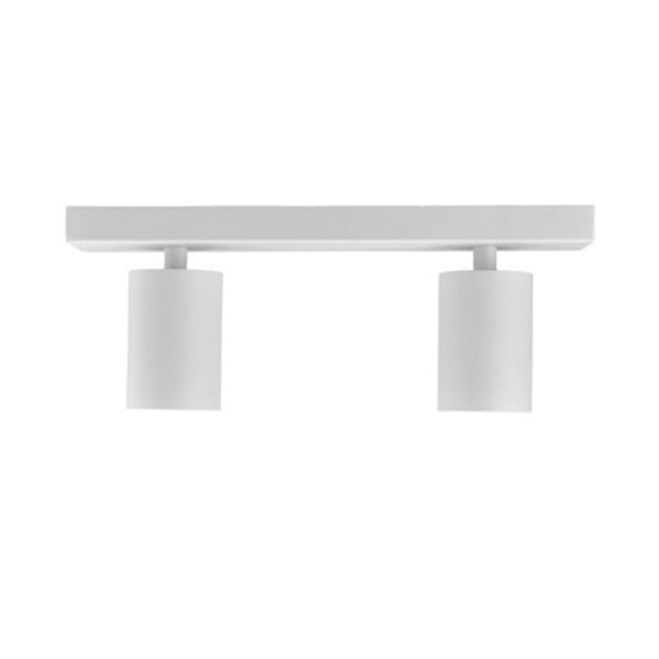 Loftslampe med 2 overflademonterede spots BETA-W1 Alu GU10 2x35W Hvid Vit