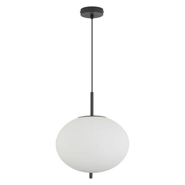 Oval opal glas pendel 23W IP20 E27 Diam 290mm Opal