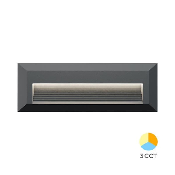 LED vägglampa VEKTA-B 3in1 3W 180lm IP65 Grå Grå