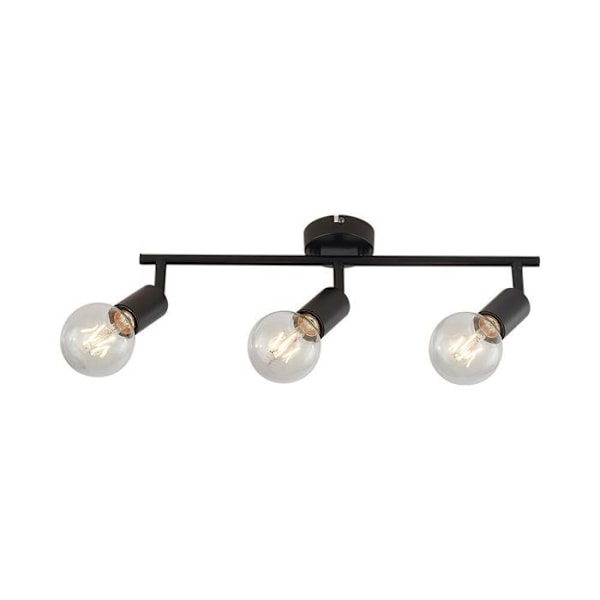 Dekorativ LED taklampa 3xE27 23W IP20 – Svart metall Svart