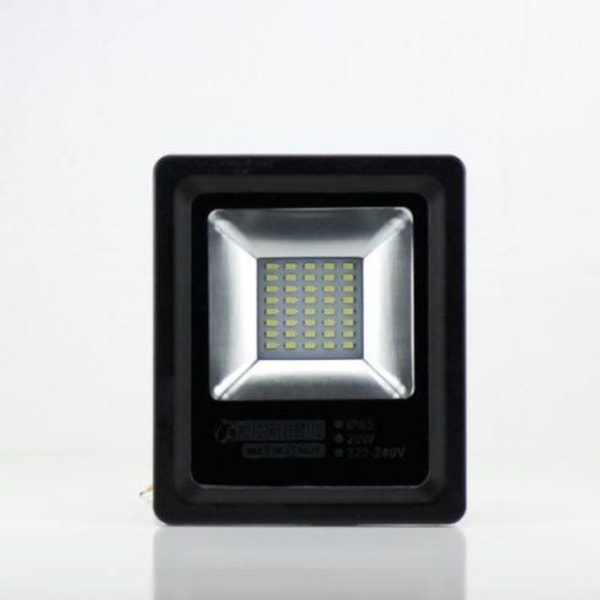 LED Projektor - Ikke specificeret - 20W - IP65 - 6500K - Ekstra flad - Aluminium Svart