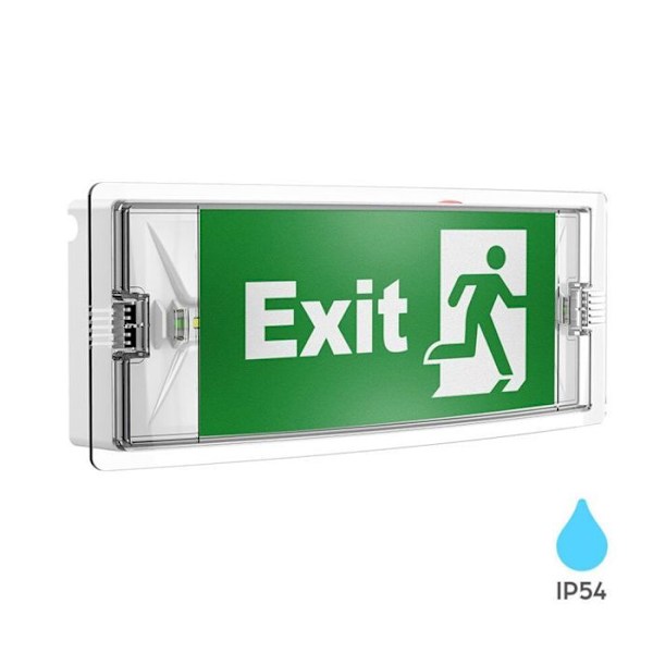 Nödutgångs LED-lampa 3W 6500K IP54
