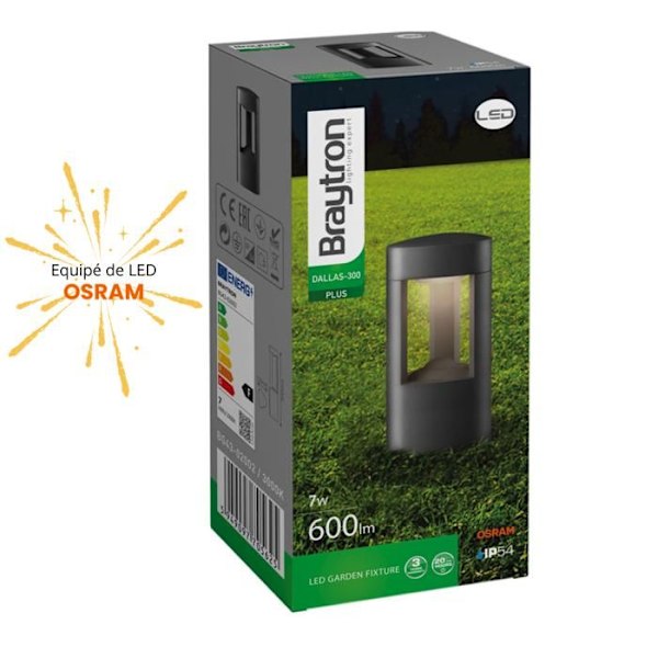 Dallas-300 LED pullert 7W 3000K IP54 Grå