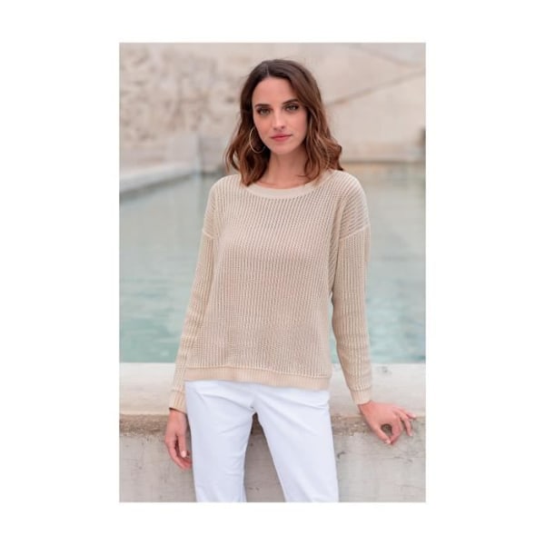 Trøje B. SOLFIN. LACANAU sweater Linne Beige 42