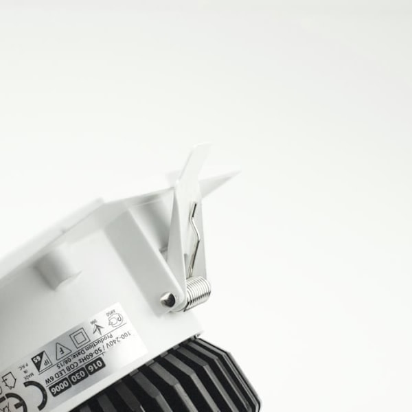 Set med 5 vattentäta IP65 6W fyrkantiga LED-spotlights Vit