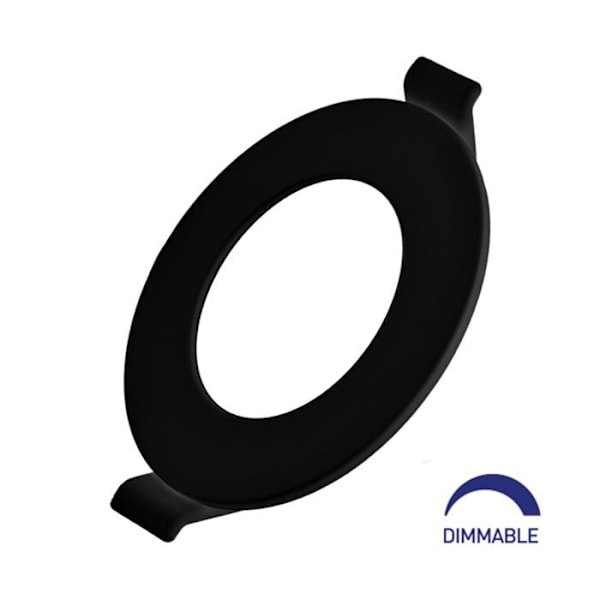 Dæmpbart LED panel 6W 6500K 470lm Sort IP40 Svart