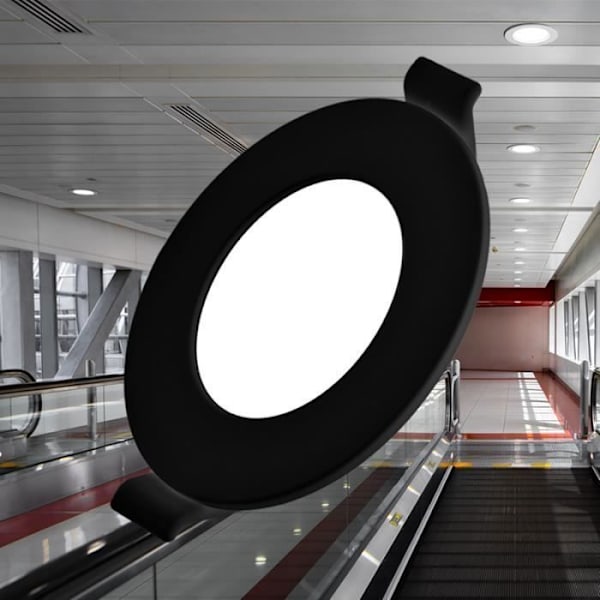 Sæt med 10 dæmpbare LED-paneler 4W 4000K 280lm Sort IP40 Svart