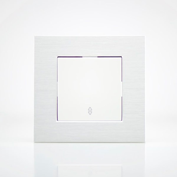 Metal aluminiumsfinishplade 1 post 84x87x10mm Alu, Argent