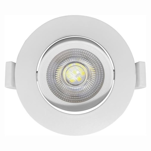 Rund hvid indbygget LED-spot 5W IP20 6500K Vit