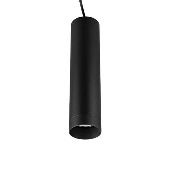 BETA sort rør pendel GU10 kabel 1,45m Svart