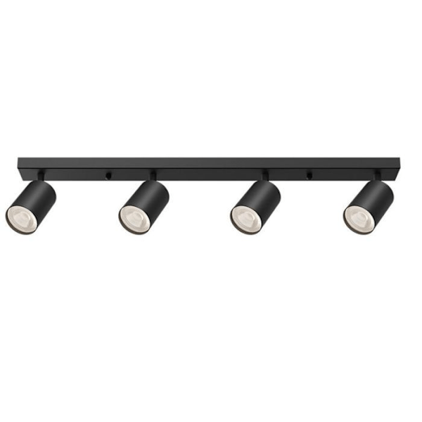 Spot LED på yta 4xGU10 IP20 35W max – Svart Svart