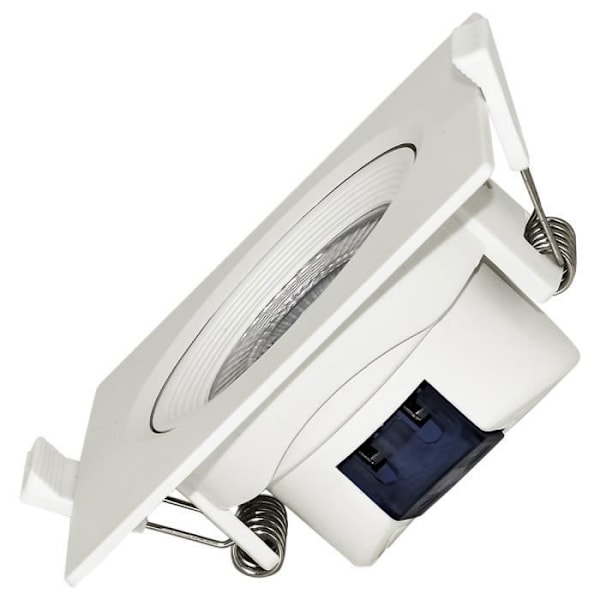 Hvid firkantet forsænket LED-spot 5W IP20 4000K Vit
