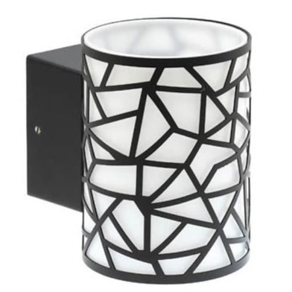 LED-seinävalaisin Bilbao-W1 8W IP44 vit svart