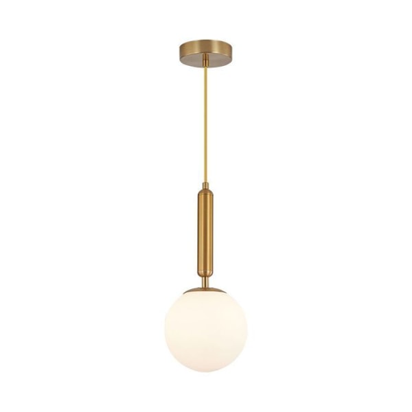 Suspension i opalglas 1xG9 10W – guldfinish