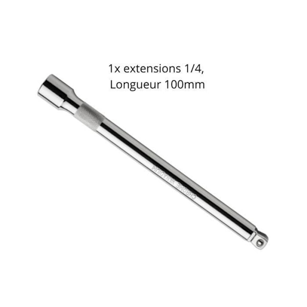 Coffret kompakt med 6-kantede stikkontakter og tilbehør 1/4 27 dele CETAFORM