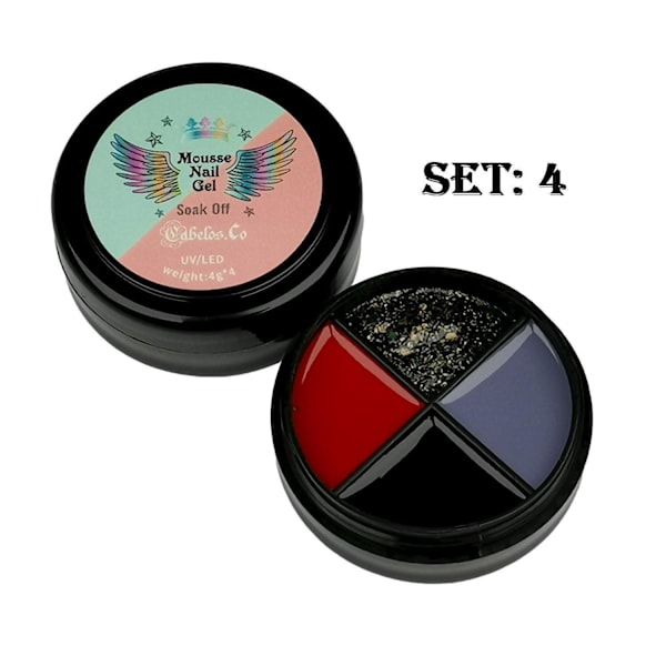 Gellack - Mousse Uv Gel Nagellack Set 5