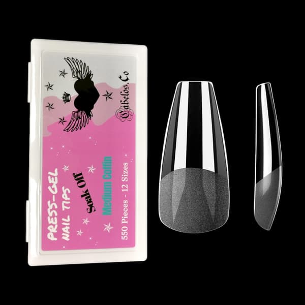 Gelé Nageltippar - Press-on Soft Gel Nail Tips Medium Coffin