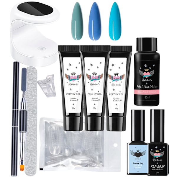 Polygel - Builder Gel Kit Glossy Topplack