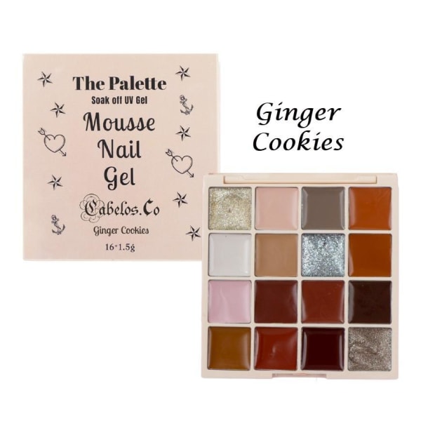 Gel Nagellack Palett – Mousse UV Gellack Ginger Cookies
