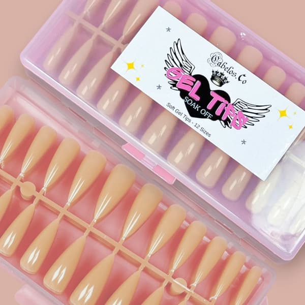 Lösnaglar - Soft Gel Press-On Nude Nails Rosy Blush