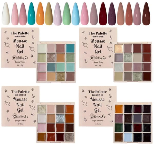 Gel Nagellack Palett – Mousse UV Gellack Candy Flakes