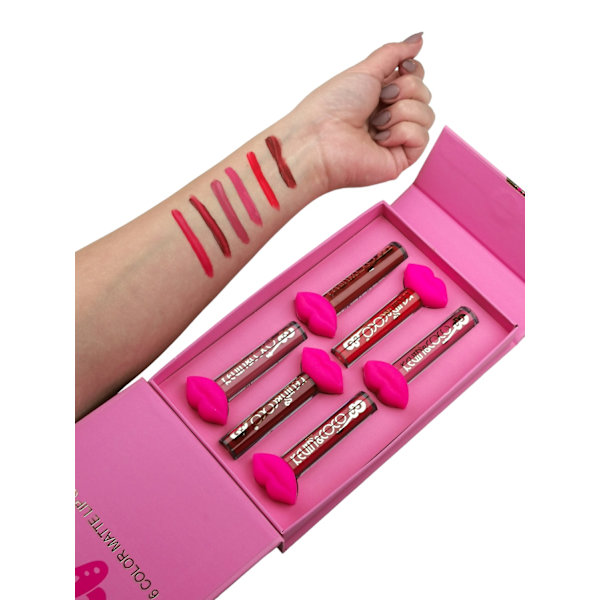 Läppglans- Matte läppstift Kit 6st