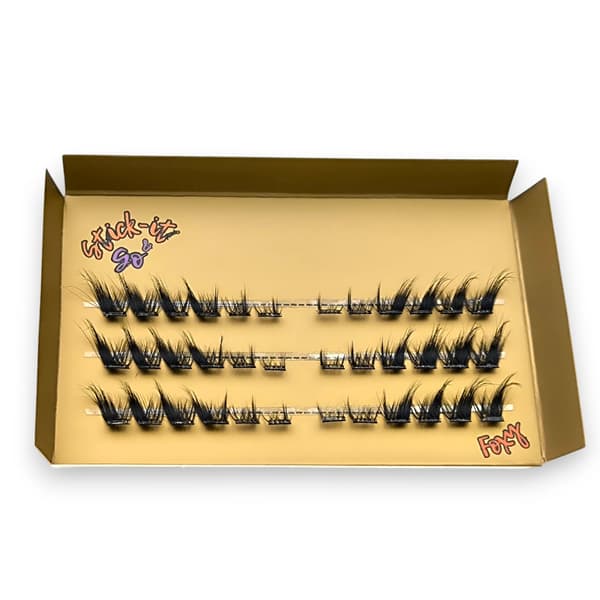 Stick-it Lashes – Foxy Edition Förlimmade Klusterfransar för Enkel Applicering Sassy Stares