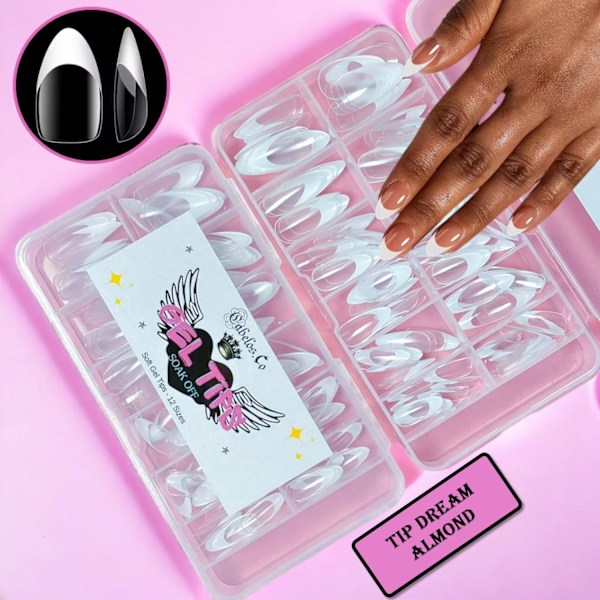 French Tip  Press-On Gel Nails Tip Dream