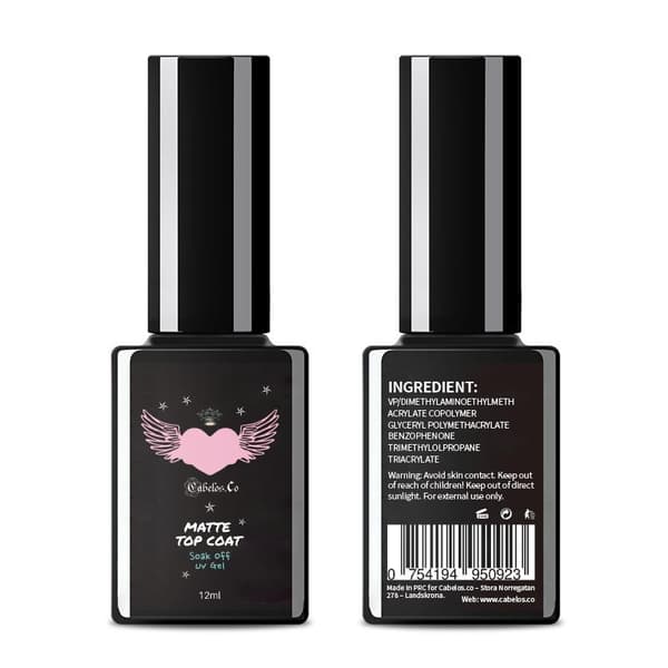 Polygel Naglar Kit Matt Topplack