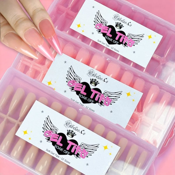 Lösnaglar - Soft Gel Press-On Nude Nails  Rosy Blush