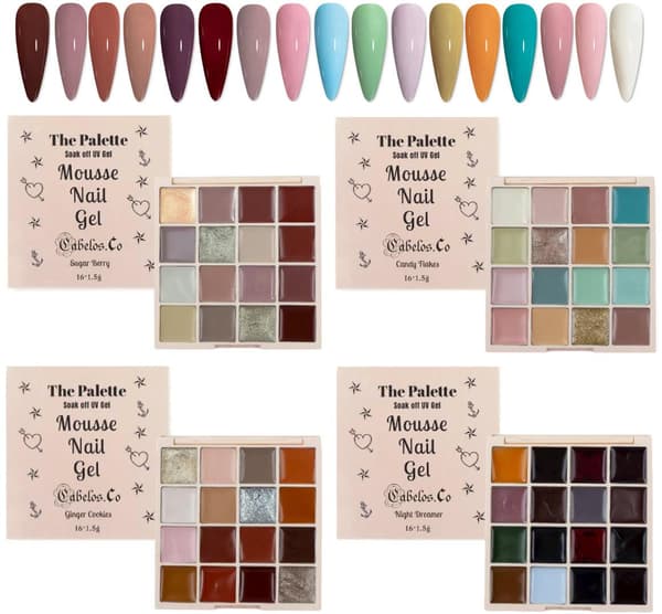 Gel Nagellack Palett – Mousse UV Gellack Candy Flakes