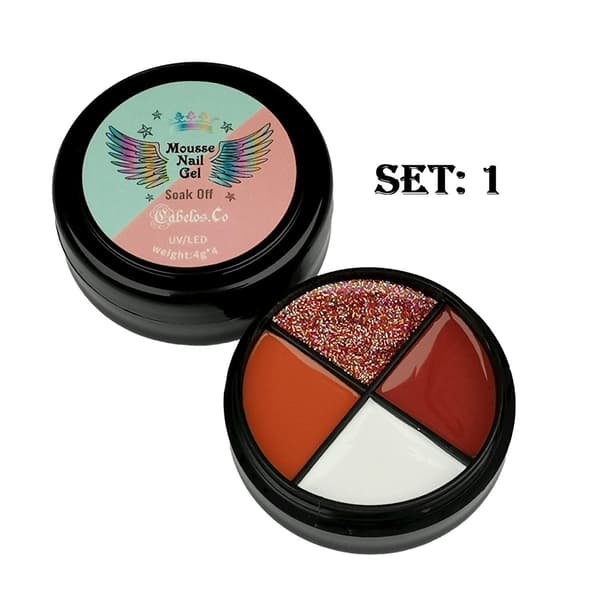 Gellack - Mousse Uv Gel Nagellack Set 1