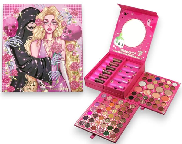 Halloween Smink Makeup Set Ögonskugga Läppstift och Läppglans Glitter Glimmer