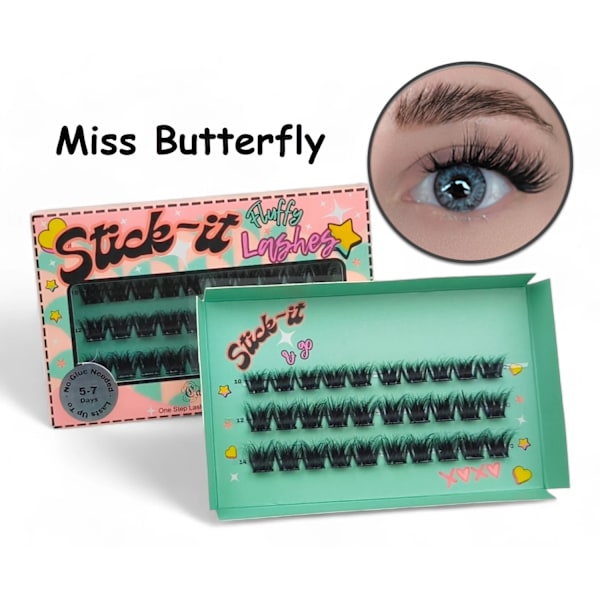 Stick-it Lashes - Inget Lim Behövs Fransar Miss Butterfly