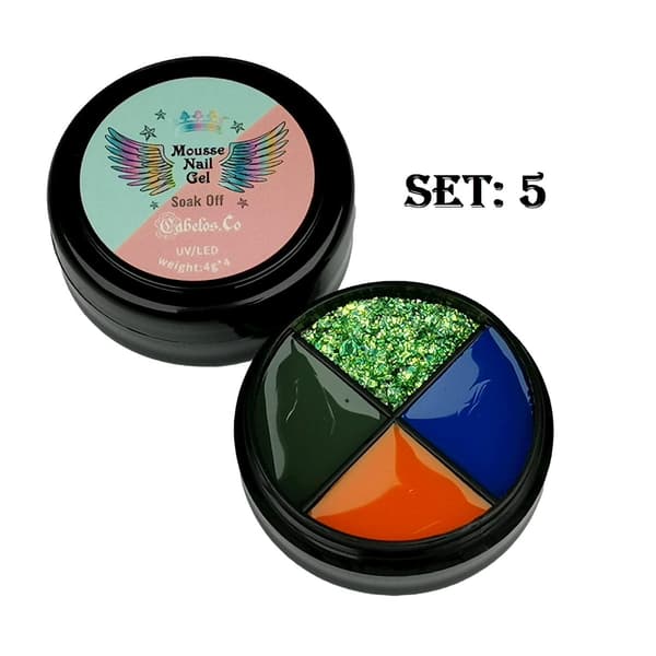 Gellack - Mousse Uv Gel Nagellack Set 1