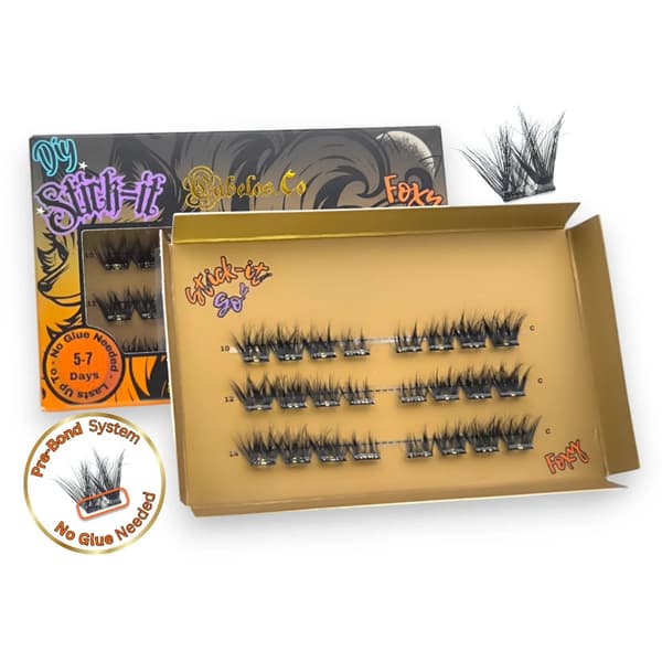 Stick-it Lashes Foxy Lösögonfransar för fransförlängning DIY Vixen Winks