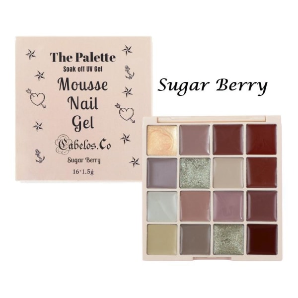 Gel Nagellack Palett – Mousse UV Gellack Sugar Berry