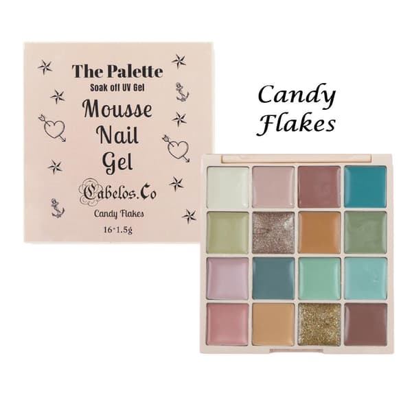Gel Nagellack Palett – Mousse UV Gellack Candy Flakes