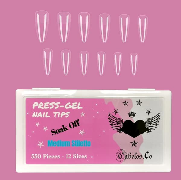 Gelé Nageltippar - Press-on Soft Gel Nail Tips Medium Coffin