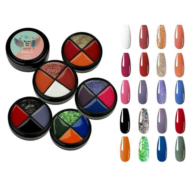 Gellack - Mousse Uv Gel Nagellack Set 1