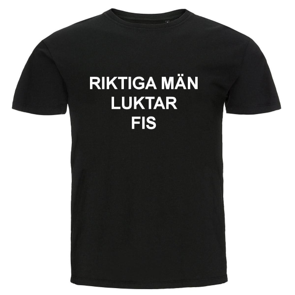 T-shirt - Riktiga män luktar fis Black Storlek 3XL