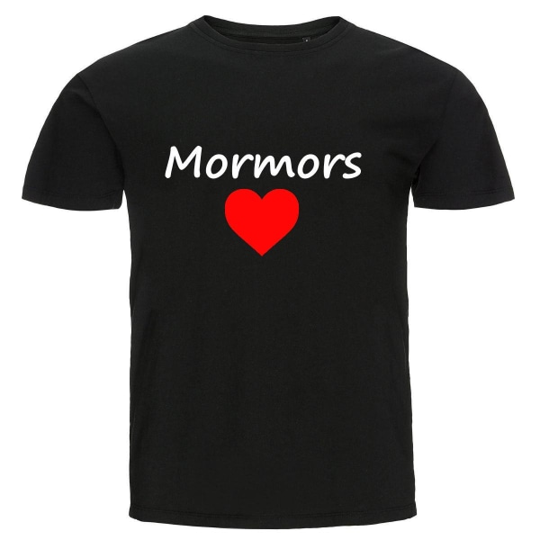 Barn T-shirt - Mormors hjärta Black Storlek 130-140